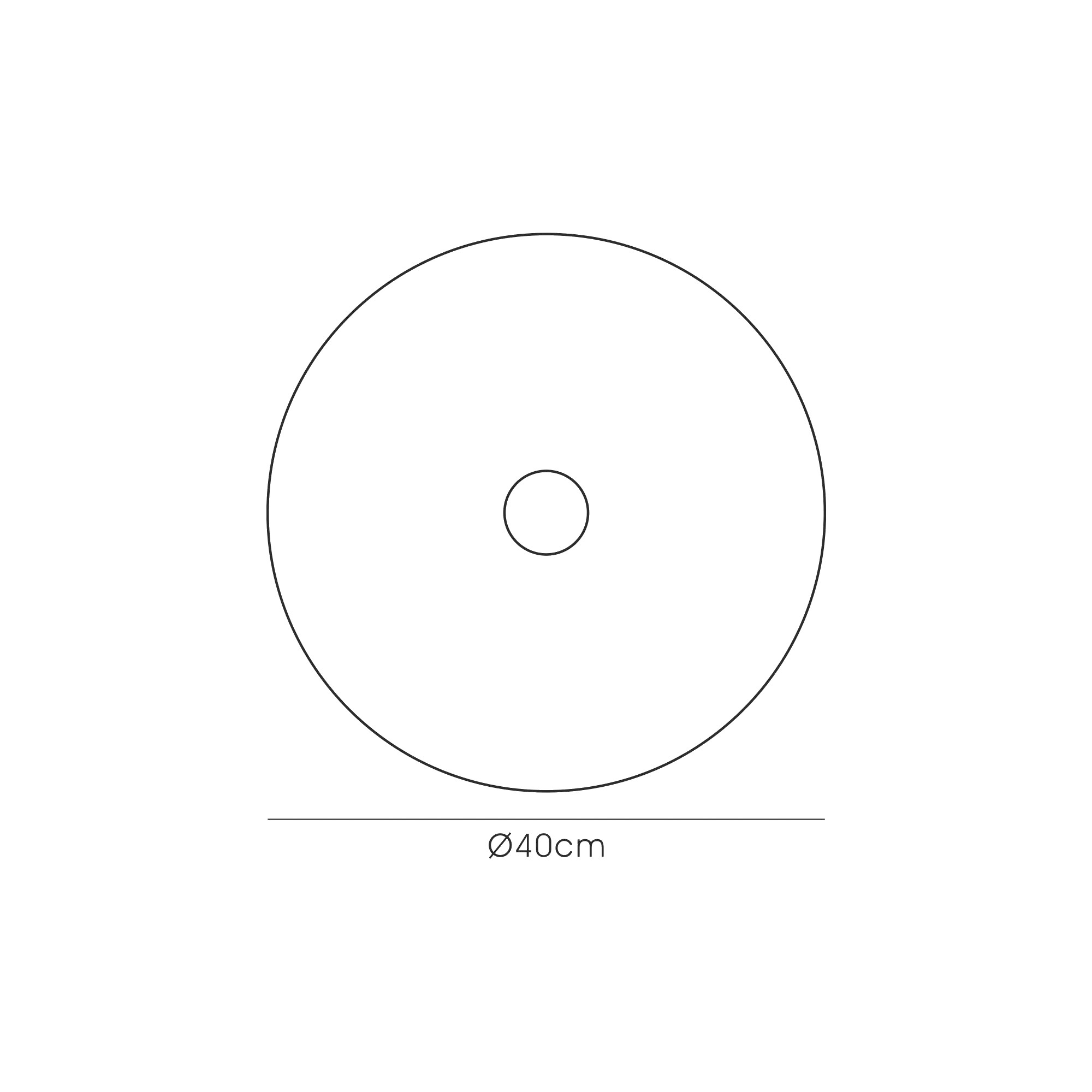 D0323  Universal 40cm Frosted Acrylic Diffuser Satin Nickel Centre